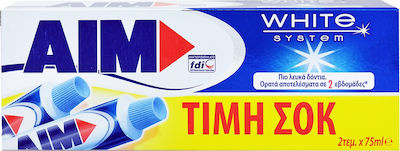 AIM White System 2x Toothpaste for Whitening 2x75ml