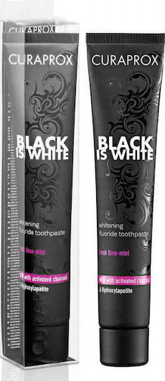 Curaprox Black is White Οδοντόκρεμα με Ενεργό Άνθρακα για Λεύκανση 90ml