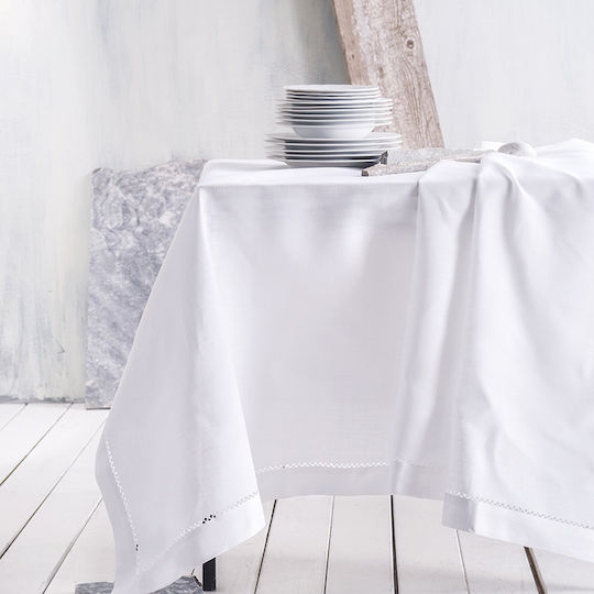 Rythmos Tablecloth Ronda White 170x270cm
