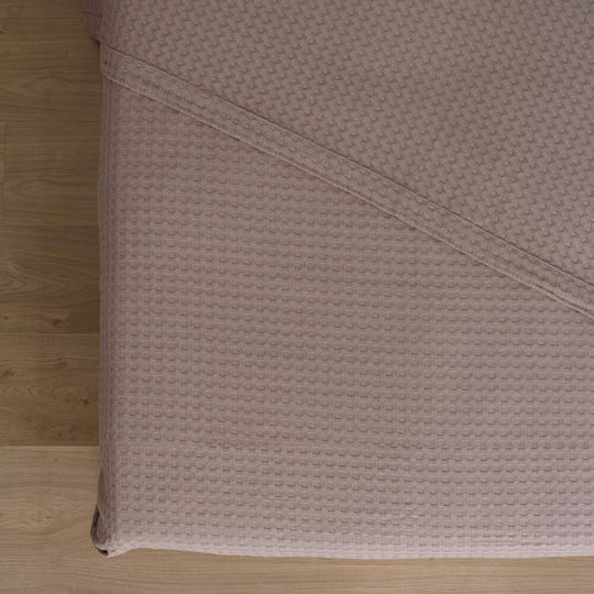 Borea Marcella Κουβέρτα Πικέ Μονή 160x250εκ. Σπαγγί