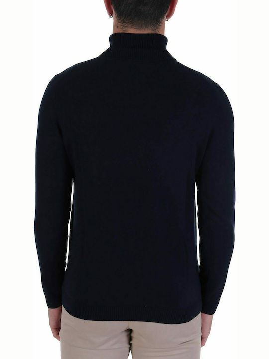 Hugo Boss Siseono Men's Long Sleeve Sweater Turtleneck Navy