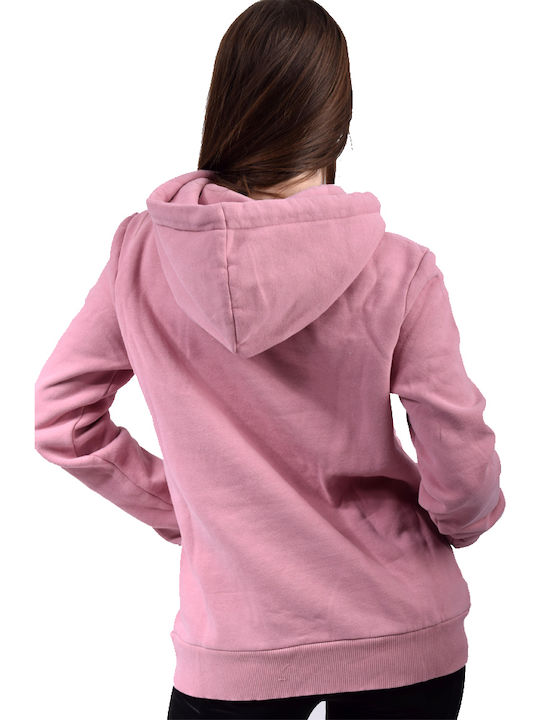 VINTAGE LOGO Long Women's Sweatshirt Hooded Pink