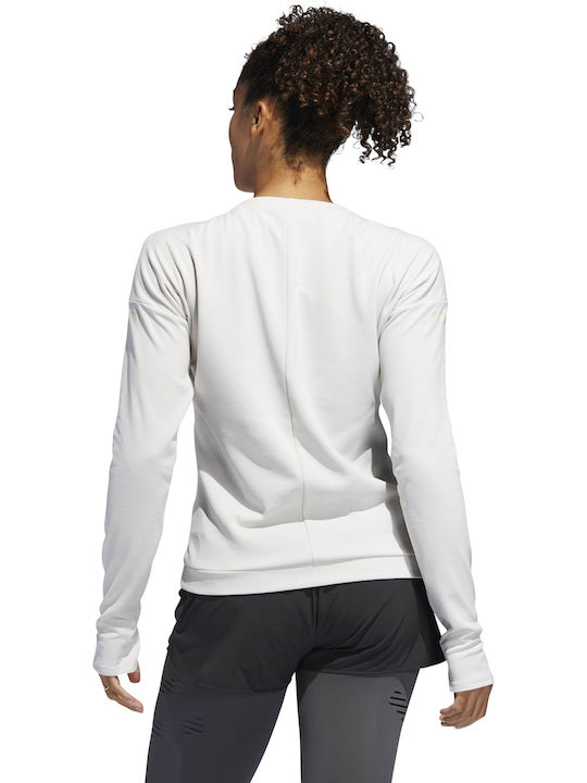 Adidas Supernova Μακρυμάνικη Γυναικεία Αθλητική Μπλούζα Λευκή