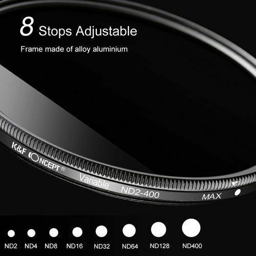 K&F Concept Variable Filter Variable ND 77mm for Camera Lenses