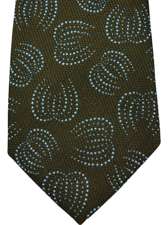 Men's Tie Silk Printed In Brown Colour