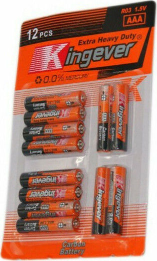 Zinkbatterie AAA 1,5V 12 Stück