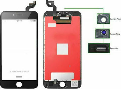 Tianma High Copy Mobile Phone Screen Replacement with Touch Mechanism for iPhone 6s Plus (Black)