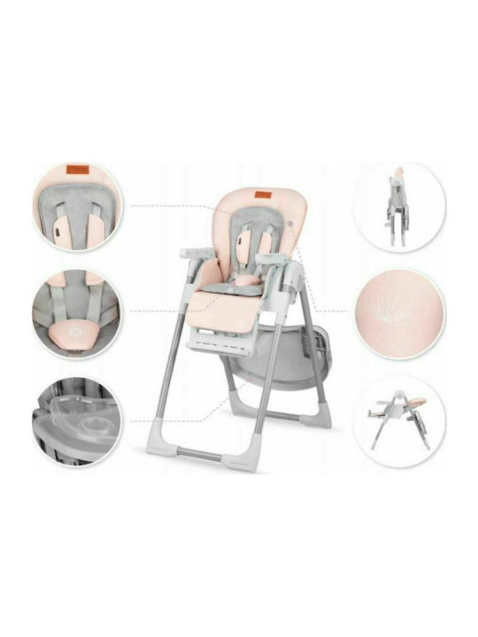 Momi Yumtis Klappbarer Baby Hochstuhl mit Höhenverstellbar Rosa