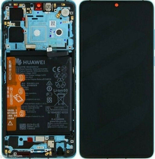 Huawei Οθόνη με Μηχανισμό Αφής και Πλαίσιο για Huawei P30 (Μπλε)