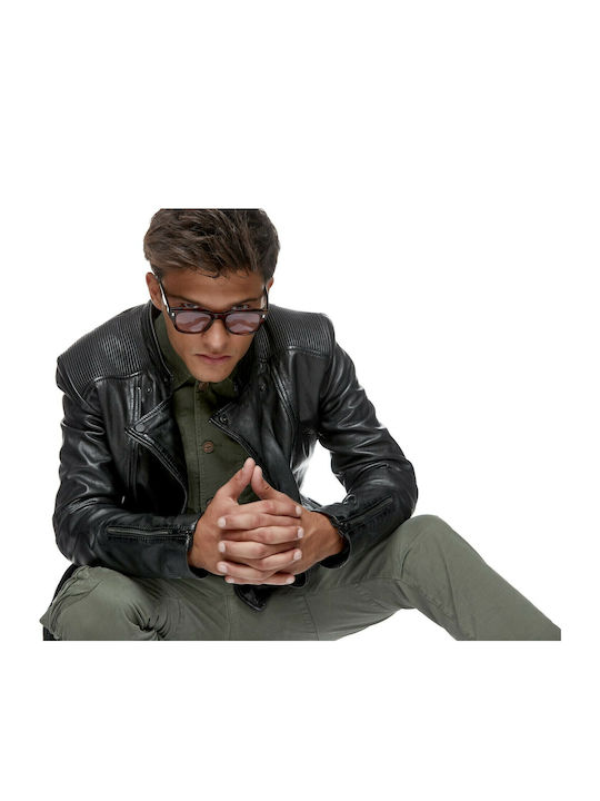 Conan Lederjacke Jacke Schwarz