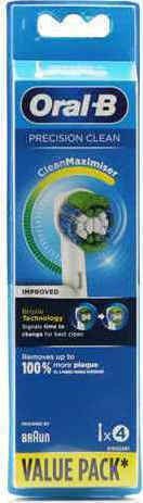 Oral-B Precision Clean CleanMaximiser Electric Toothbrush Replacement Heads Value Pack 4pcs