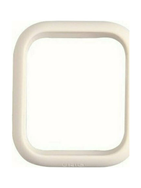 Uniq Lino Θήκη Σιλικόνης σε Λευκό χρώμα για το Apple Watch 44mm