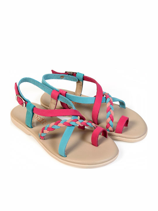 Frumoasa sandala 8203 fuchsia turquoise