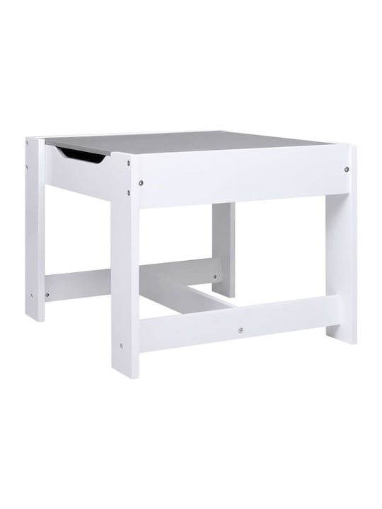 Kids Table and Chairs Set made of Wood White vidaXL