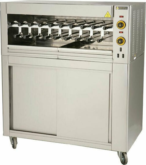 Sergas SGA19 Грил с шишчета Газов 12.4кВт с Размери 61x114x135см