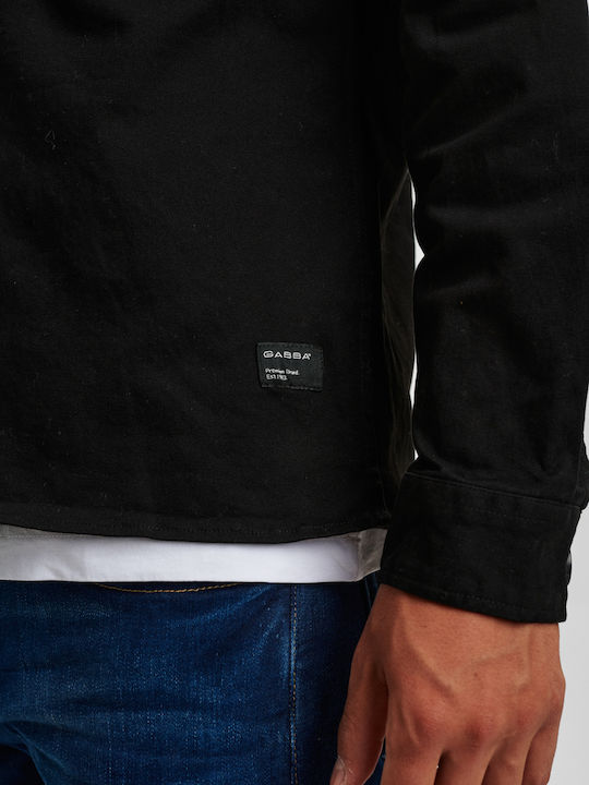 Overshirt Mânecă Lungă În Linie Regular Fit Negru