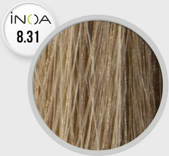 L'Oréal Professionnel Inoa Βαφή Μαλλιών Χωρίς Αμμωνία 8.31 Ξανθό Ανοιχτό Χρυσό Σαντρέ 60ml