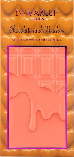 Revolution Beauty I Heart Chocolate Lidschattenpalette in fester Form Peaches 22gr