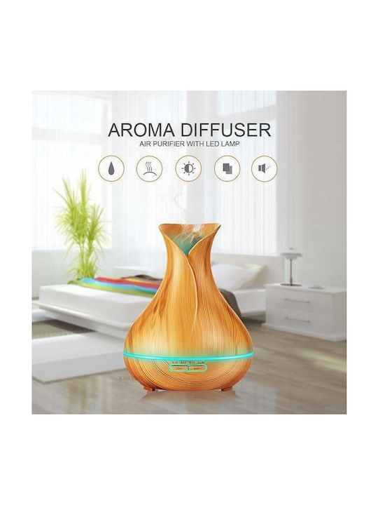 Led Ultrasonic Aromatherapy Diffuser K-H6B Brown 550ml