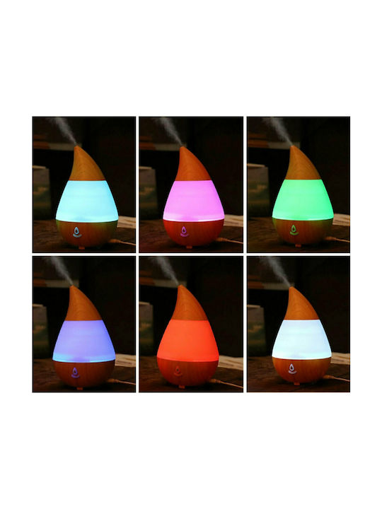 Lumini LED Dispozitiv de aromaterapie Ultrasonic AJ-215 Maro 235ml