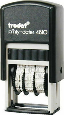 Trodat Printy 4810 Rectangular Self-Inking Date Stamp in Greek Language