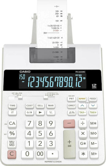 Casio Calculator Receipt Paper Roll 12 Digits in White Color 1pcs