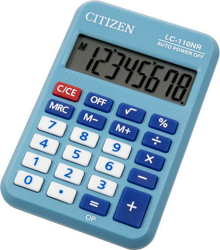 Citizen LC-110 Calculator Pocket 8 Digits in Blue Color 1pcs