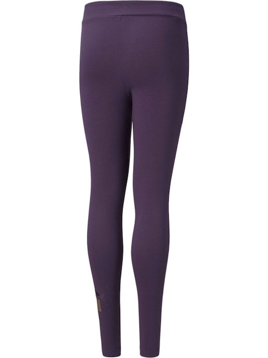 Kinder Leggings Sport Lang Lila Ess+ Logo
