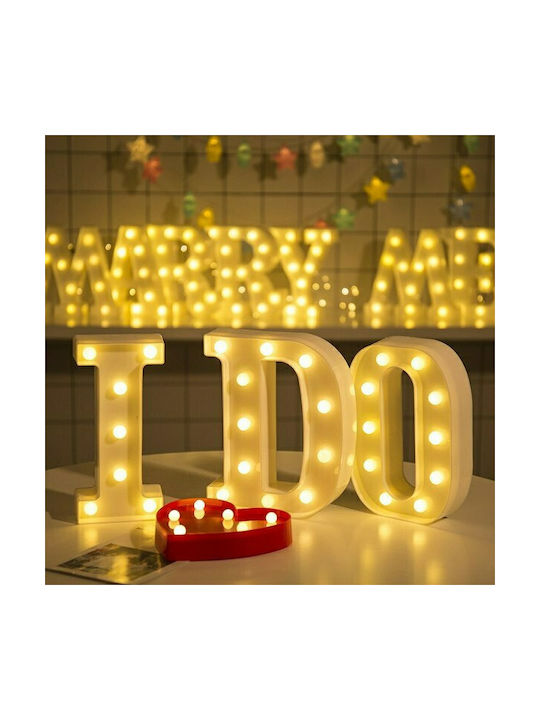 Decorative Lamp Letter LED Battery White