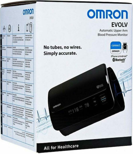 Omron Evolv Electronical Blood Pressure Monitor Arm with Arrhythmia Detection & Bluetooth HEM-7600T-E