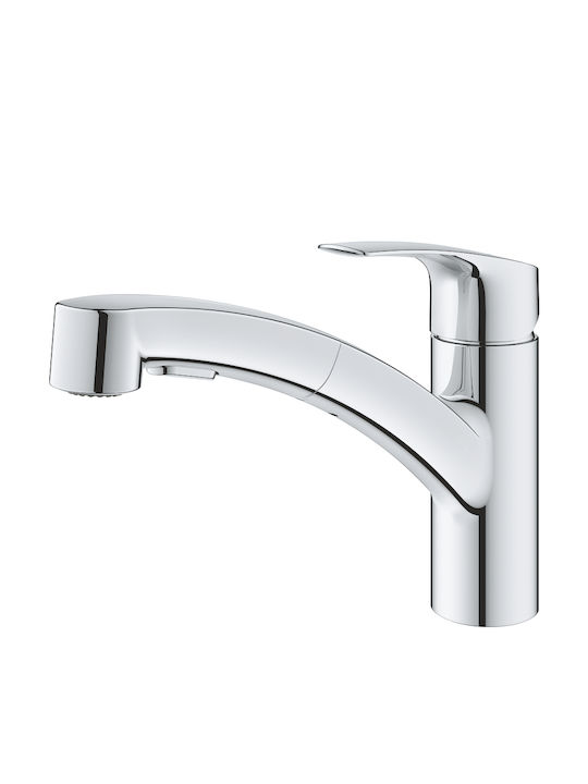 Grohe Eurosmart Μπαταρία Κουζίνας Πάγκου με Ντουζ Chrome