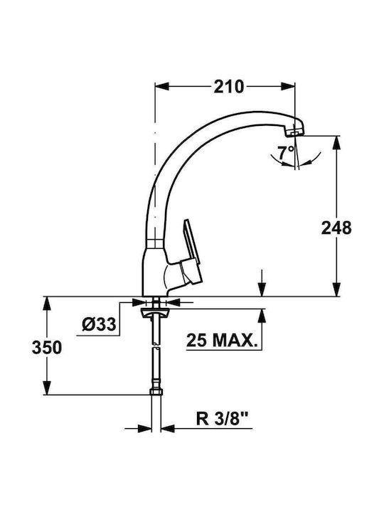 Teka MN (MF-2 Project) Kitchen Faucet Counter Silver