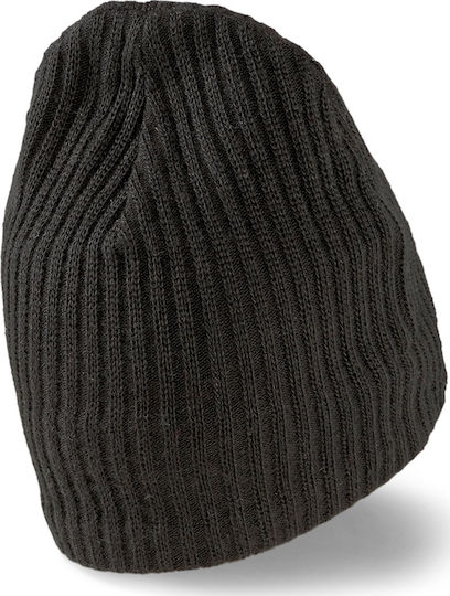 Ribbed Beanie Cap Brown