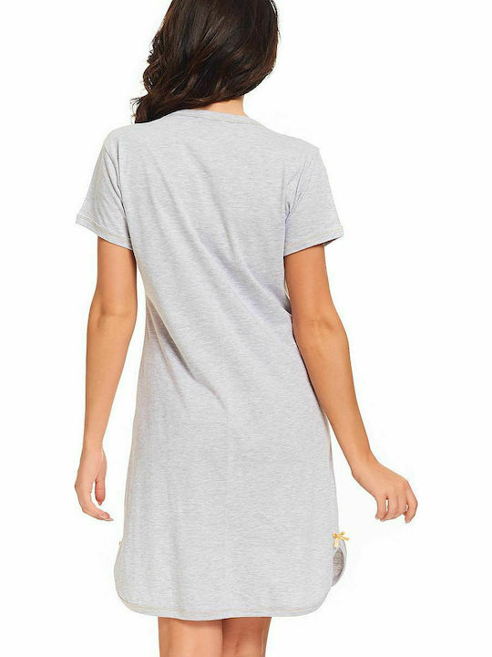 Dn-Nightwear Sommer Baumwolle Damen Nachthemd Gray