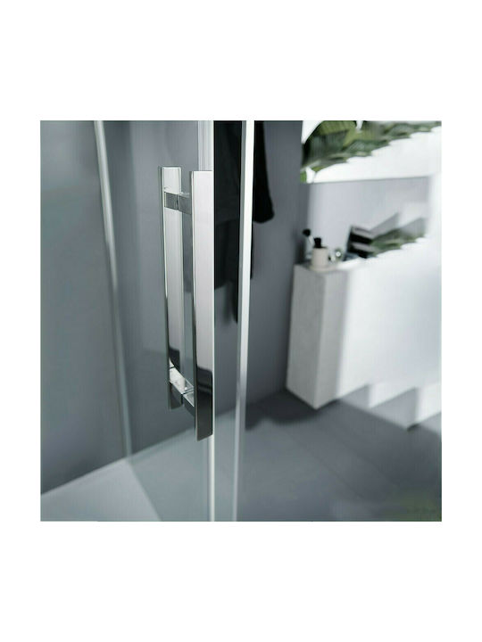 Devon Breeze Slider Διαχωριστικό Ντουζιέρας με Συρόμενη Πόρτα 137-141x200cm Clean Glass Chrome