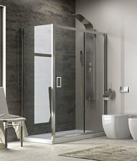 Karag New Flora 100 Καμπίνα Ντουζιέρας με Συρόμενη Πόρτα Serigrafato Karag New Flora 100 Καμπίνα Ντουζιέρας με Συρόμενη Πόρτα Serigrafato