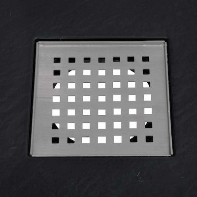 vidaXL Square Acrylic Shower Black 90x90x2.6cm