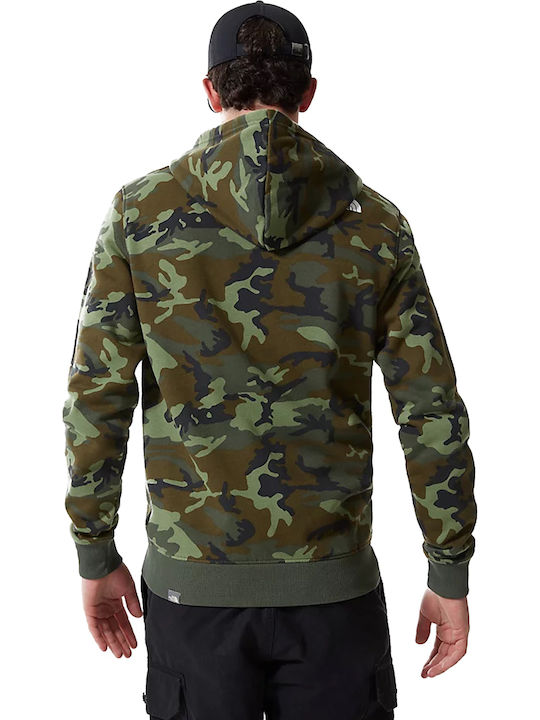 The North Face Open Gate Men's Sweatshirt Jacket with Hood and Pockets Khaki