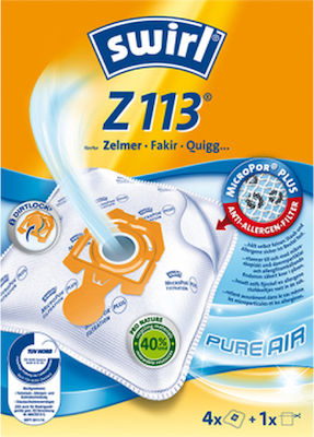 Swirl Z 113 MP Plus AirSpace Vacuum Cleaner Bags 4pcs Compatible with Universal Vacuum Cleaners