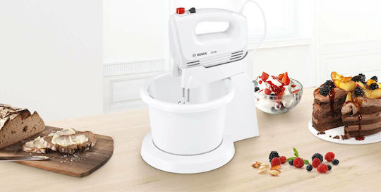 Bosch Μίξερ με Πλαστικό Κάδο 3lt Λευκό 375W