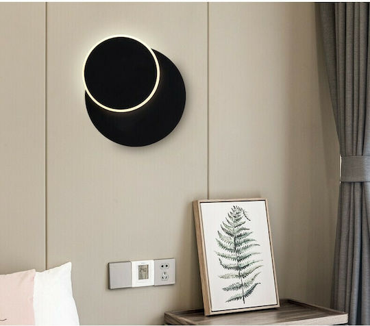 Leggenda Modern Lamp Wall with Integrated LED and Warm White Light Black 25cm