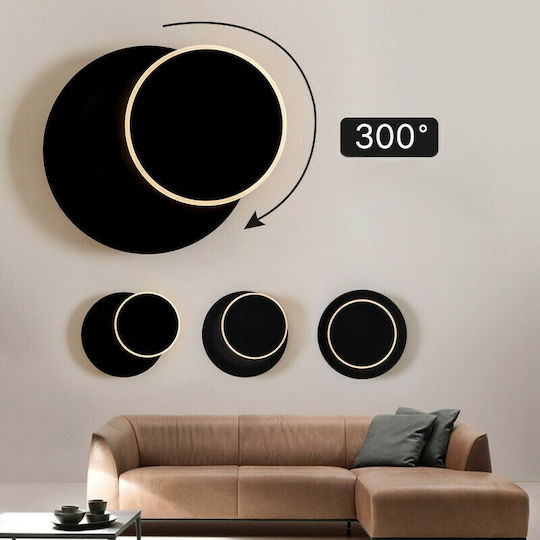 Leggenda Modern Lamp Wall with Integrated LED and Warm White Light Black 25cm
