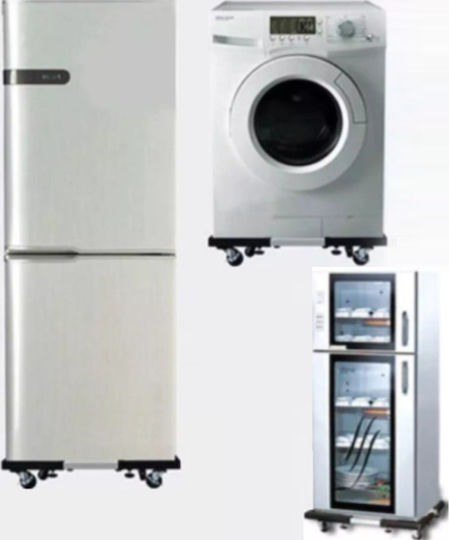 15784-28 Ρυθμιζόμενη Βάση Πλυντηρίου από Πλαστικό με Ρόδες 56x56εκ.