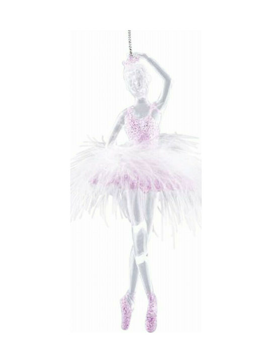 Eurolamp Ornament de Crăciun Balerina Acrilic Roz cu Pulbere de Aur cu Paiete 17x7.5buc (desene și modele diverse)