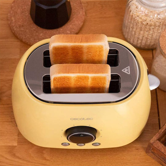 Cecotec ClassicToast 8000 Double Toaster 2 Slots 800W Yellow