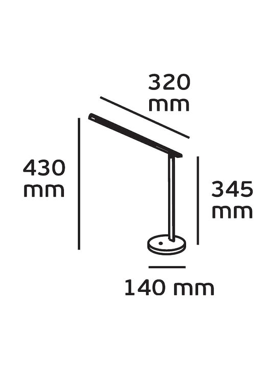 VK Lighting VK/04239 LED Schreibtischlampe faltbar in Schwarz Farbe