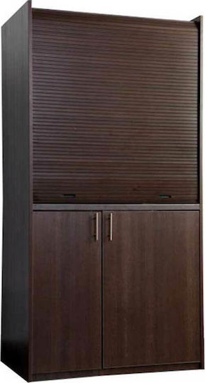 Silver Silver Kitchenette with Left Sink Bowl 105x65x209cm Oak