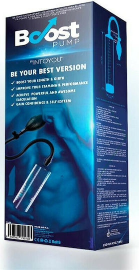 IntoYou Boost Pumps Manual Penis Pump PSX04 Τρόμπα Πέους Διάφανη