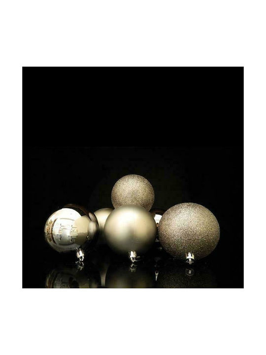 Eurolamp Weihnachtsbaum-Anhänger Kugel Ornament Gray 10cm Set von 6Stück