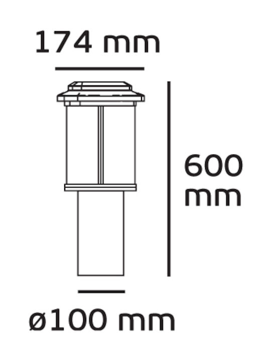 VK Lighting Small Post 60W 60x17.4cm VK Lighting Small Post 60W 60x17.4cm